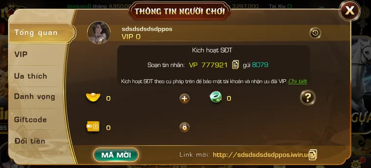 Kích hoạt số điện thoại bảo mật tài khoản đa tầng đa kênh an toàn tuyệt đối cho người chơi.